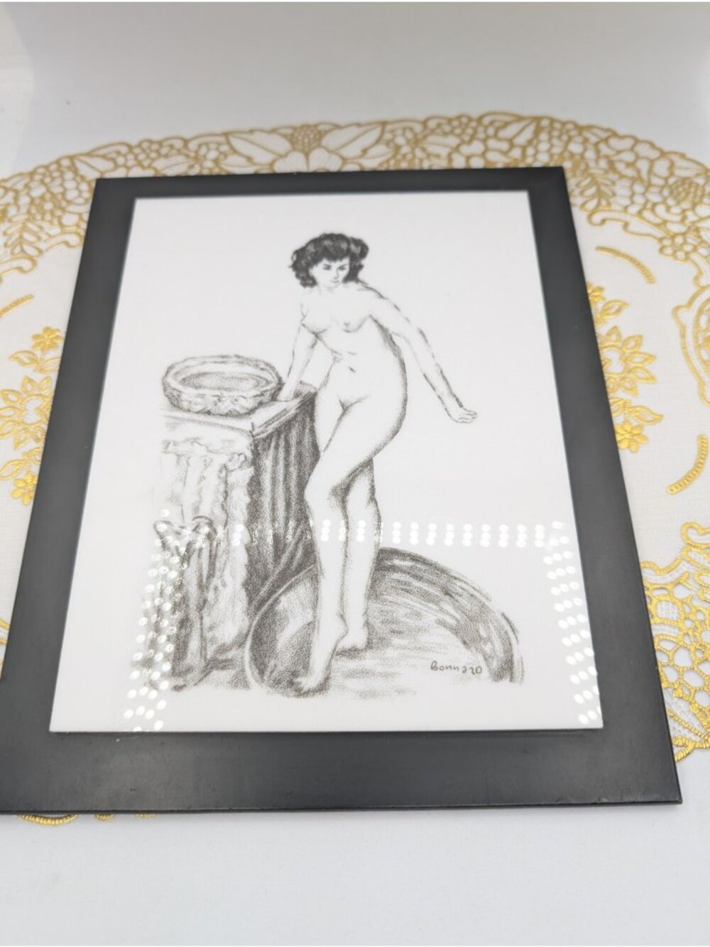 Vtg Modern Classic Series “the Bath” By Pierre Bonnard Lucite Art neoclassical